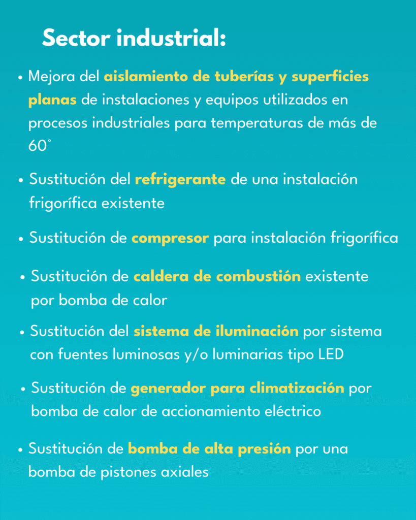 Acciones de eficiencia energética para el sector industrial que generan CAE.