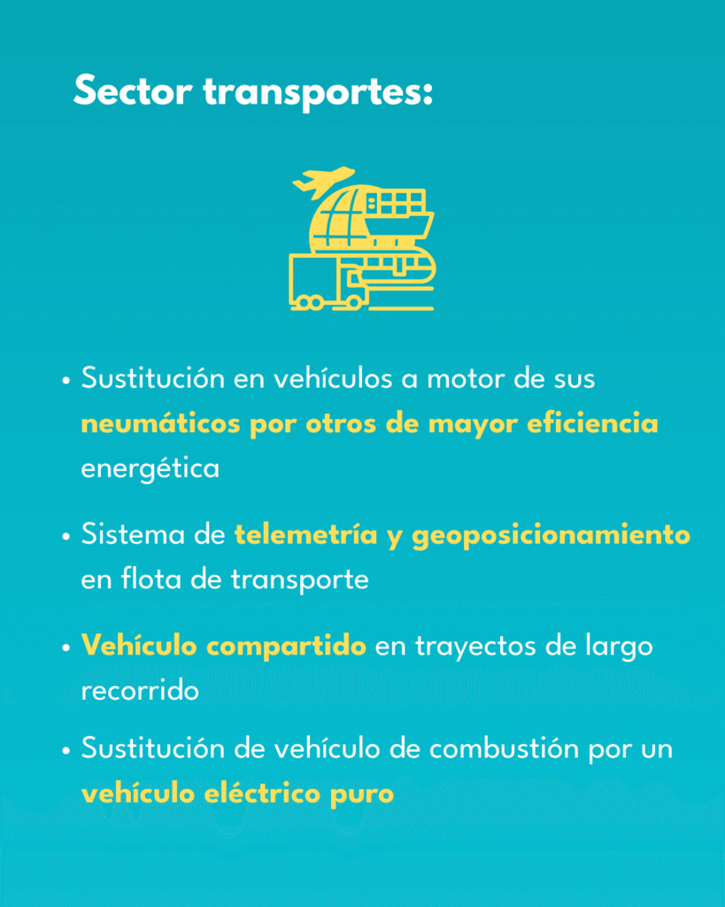 Acciones de eficiencia energética para el sector transportes que generan CAE.