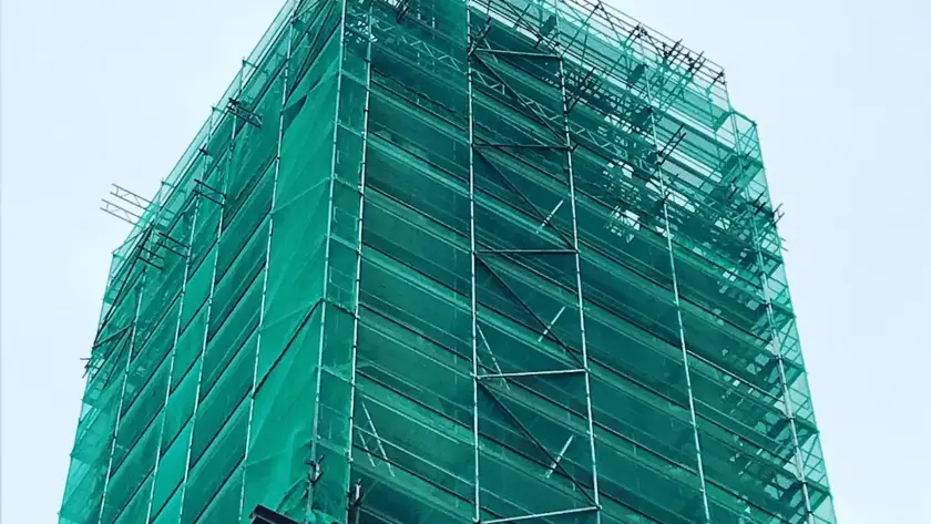 andamio rehabilitación de fachada.